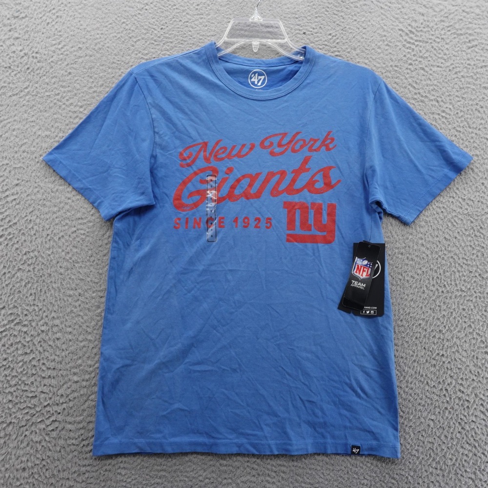 47 Brand New York Giants‎ T-Shirt Small Blue Mens Short Sleeve NFL Team NWT